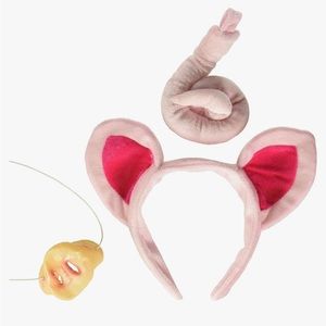 Pig Ears Headband, Nose and Tail Costume Kit